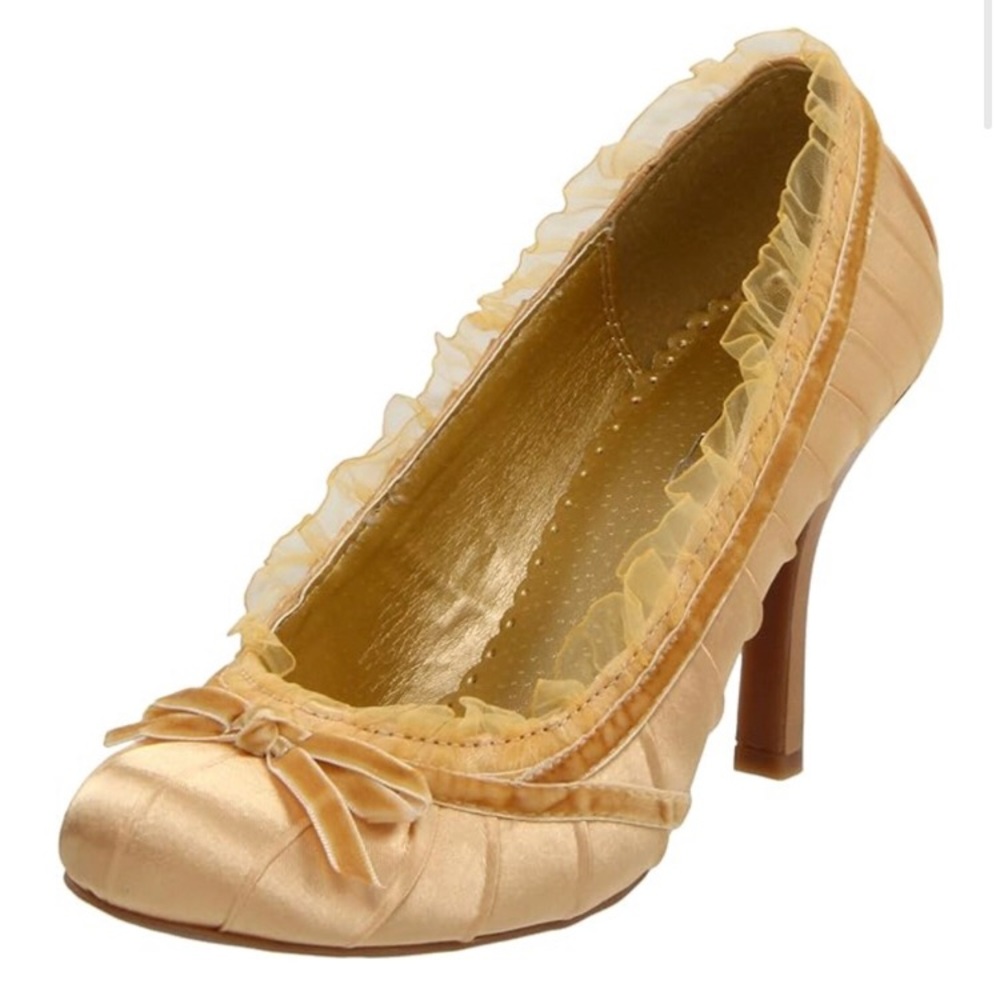 ⚜️Doll Satin Bow Heel Gold⚜️
     Brand New In Box - Picture 3 of 7